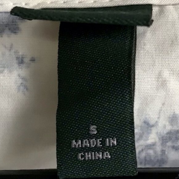 Wild Fable Women's Long Sleeve Cotton Milkmaid Top Cream & Blue Floral Size S - Picture 7 of 7